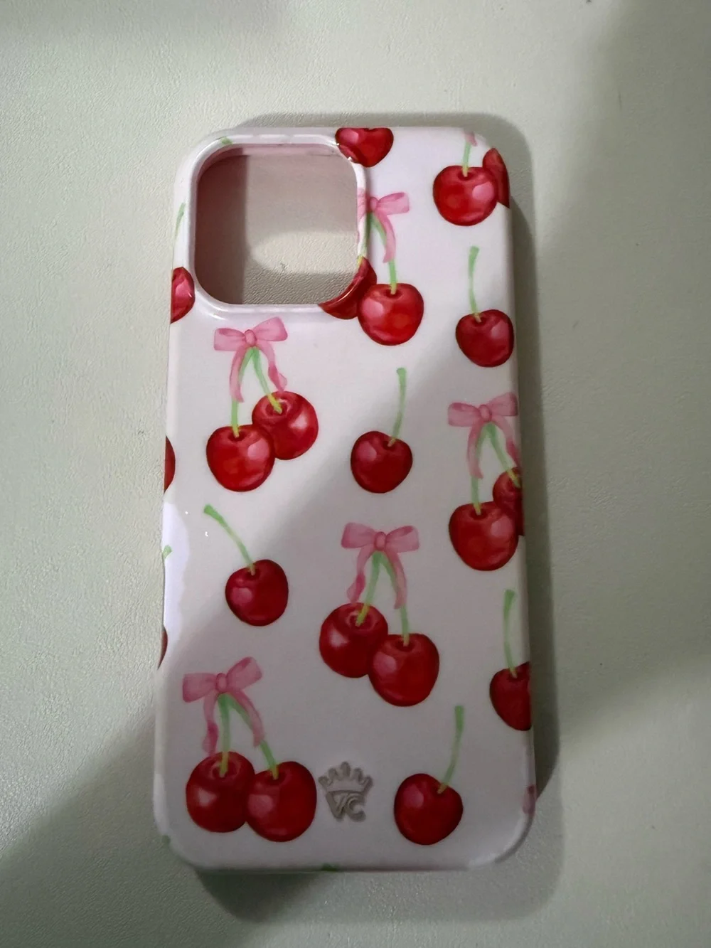 Cherry Print Pink & Red Phone Case by